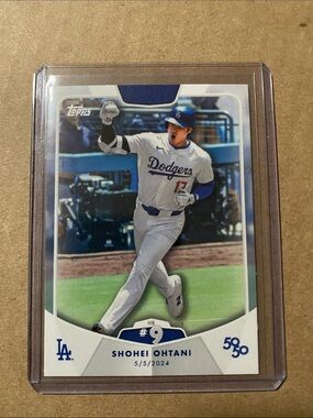 Topps Shohei Ohtani Dodgers Card - White, Blue